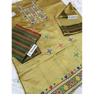 Buy Sussi Collection embroidered gala and border with Banarsi touch